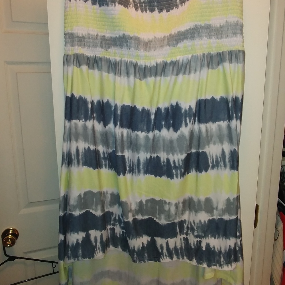 Tie dyed high-low skirt